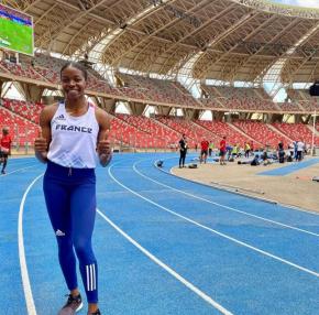 La sprinteuse Gemima Joseph, aux championnats d'Europe d’athlétisme en Allemagne