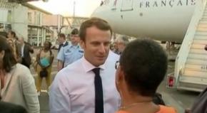Ouragan Irma : Emmanuel Macron vient d'arriver en Guadeloupe